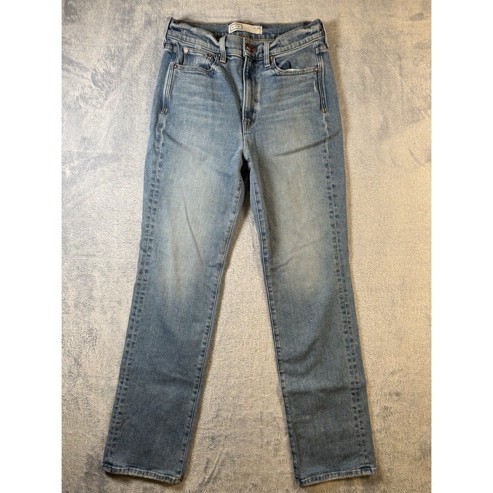 AYR The Sugar High Rise Straight Jeans Womens 28 Light Blue Wash 28x32 3306–8